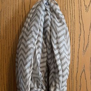 Gray chevron infinity scarf